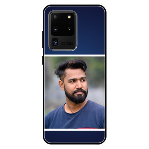 Galaxy S20 Ultra Personalized Glass Phone Case - Simple Royal Blue Design Galaxy S20 Ultra Personalized Glass Phone Case - Simple Royal Blue Design
