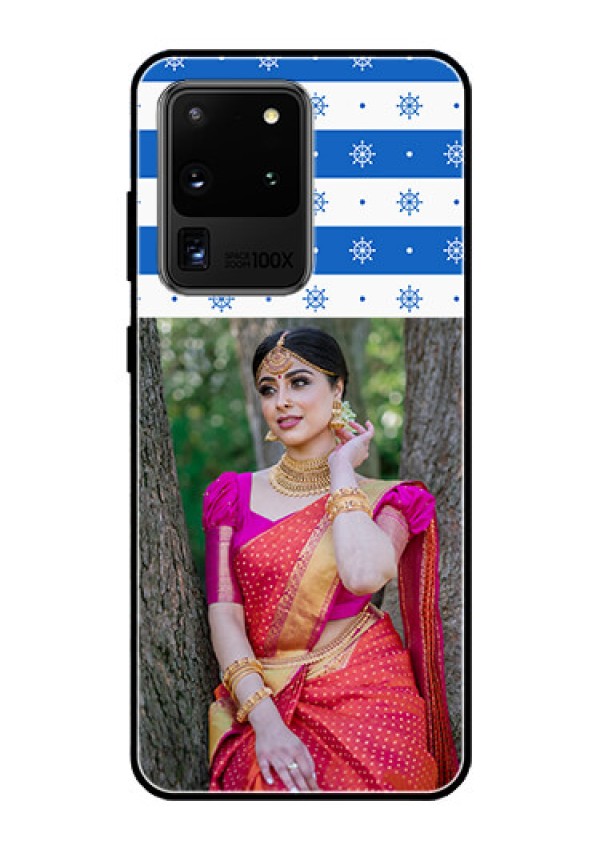 Galaxy S20 Ultra Photo Printing on Glass Case  - Snow Pattern Design