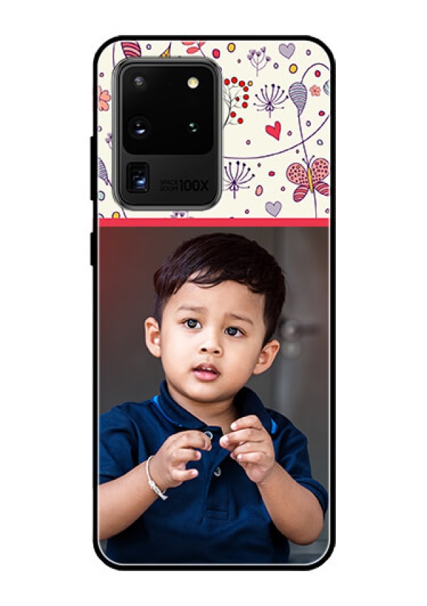 Galaxy S20 Ultra Custom Glass Mobile Case  - Premium Floral Design