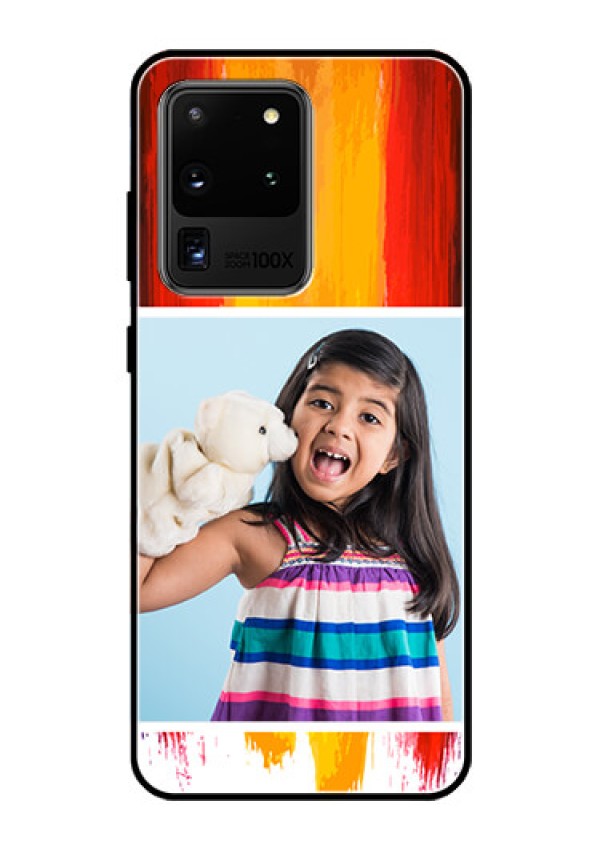 Galaxy S20 Ultra Personalized Glass Phone Case  - Multi Color Design