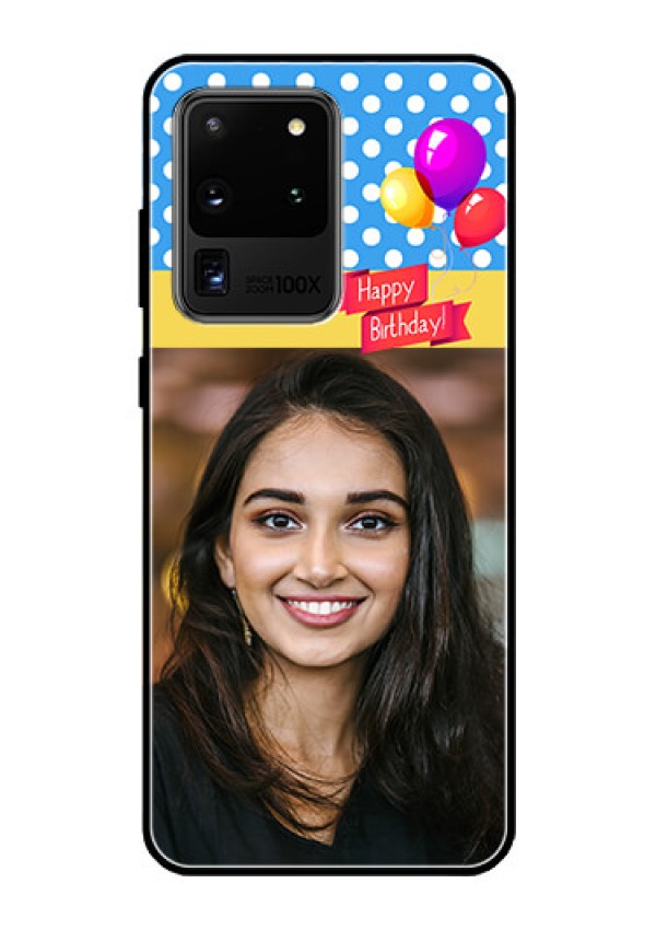 Galaxy S20 Ultra Custom Glass Mobile Case  - Happy Birthday Design
