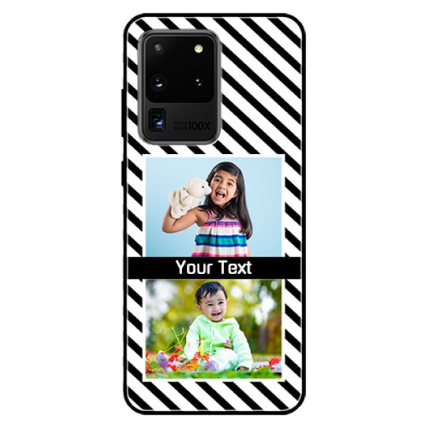 Galaxy S20 Ultra Photo Printing on Glass Case - Black And White Stripes Design Galaxy S20 Ultra Photo Printing on Glass Case - Black And White Stripes Design