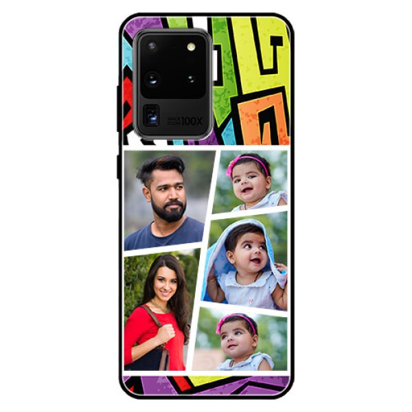 Galaxy S20 Ultra Custom Glass Phone Case - Graffiti pattern Design Galaxy S20 Ultra Custom Glass Phone Case - Graffiti pattern Design
