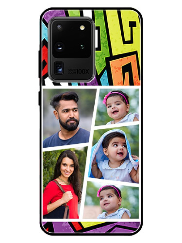 Custom Galaxy S20 Ultra Custom Glass Phone Case  - Graffiti pattern Design