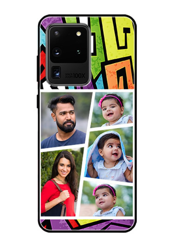 Galaxy S20 Ultra Custom Glass Phone Case  - Graffiti pattern Design