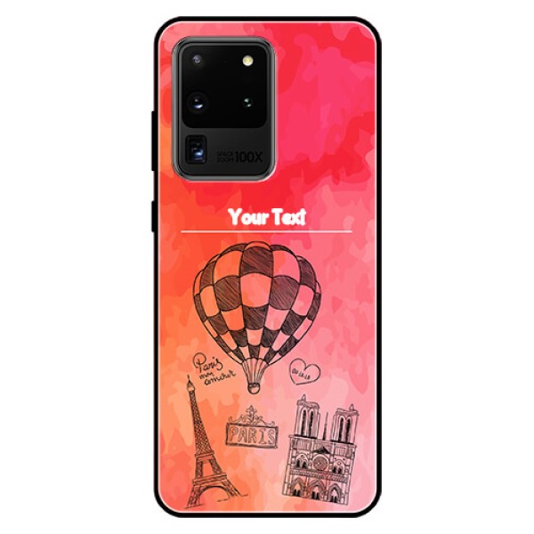 Galaxy S20 Ultra Custom Glass Phone Case  - Paris Theme Design