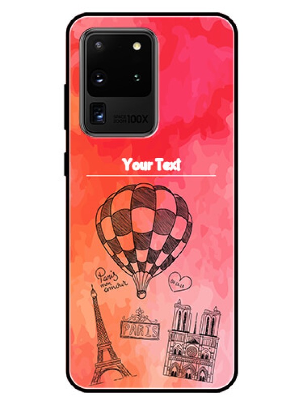 Custom Galaxy S20 Ultra Custom Glass Phone Case  - Paris Theme Design