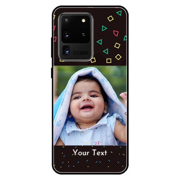 Galaxy S20 Ultra Custom Glass Phone Case - with confetti birthday design Galaxy S20 Ultra Custom Glass Phone Case - with confetti birthday design