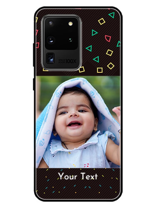 Custom Galaxy S20 Ultra Custom Glass Phone Case  - with confetti birthday design