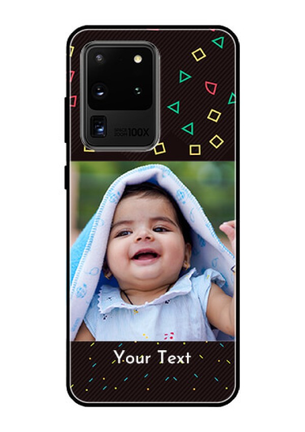 Galaxy S20 Ultra Custom Glass Phone Case  - with confetti birthday design