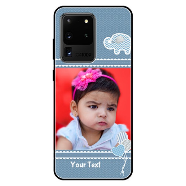 Galaxy S20 Ultra Photo Printing on Glass Case  - with Kids Pattern Design