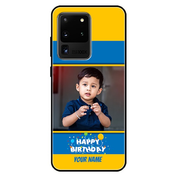 Galaxy S20 Ultra Custom Glass Mobile Case  - Birthday Wishes Design