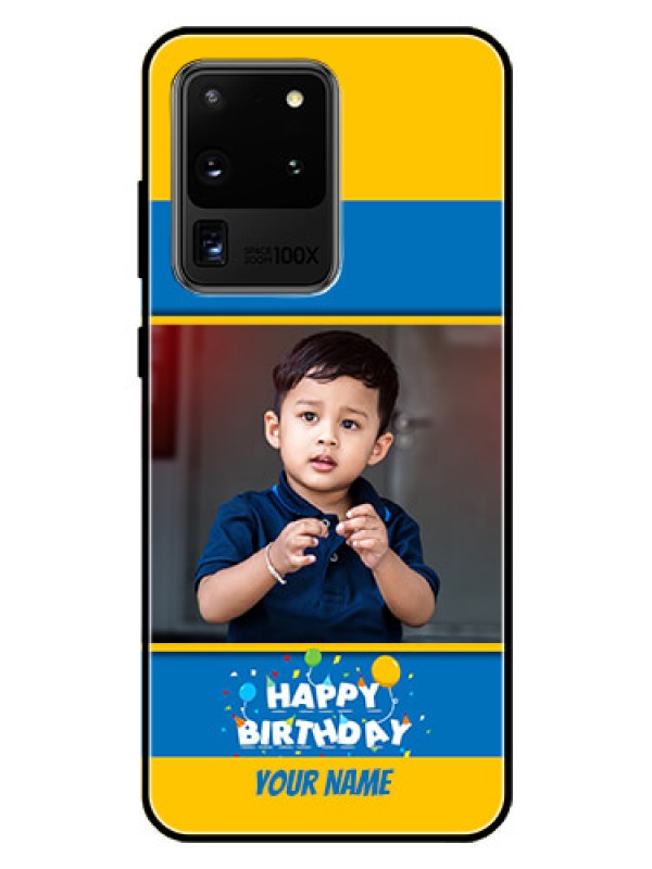 Custom Galaxy S20 Ultra Custom Glass Mobile Case  - Birthday Wishes Design