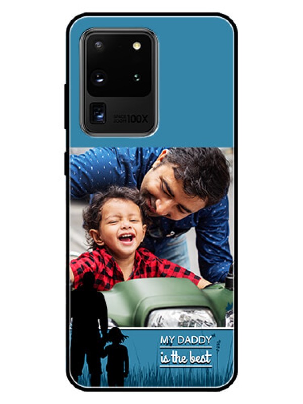Custom Galaxy S20 Ultra Custom Glass Mobile Case  - Best dad design 
