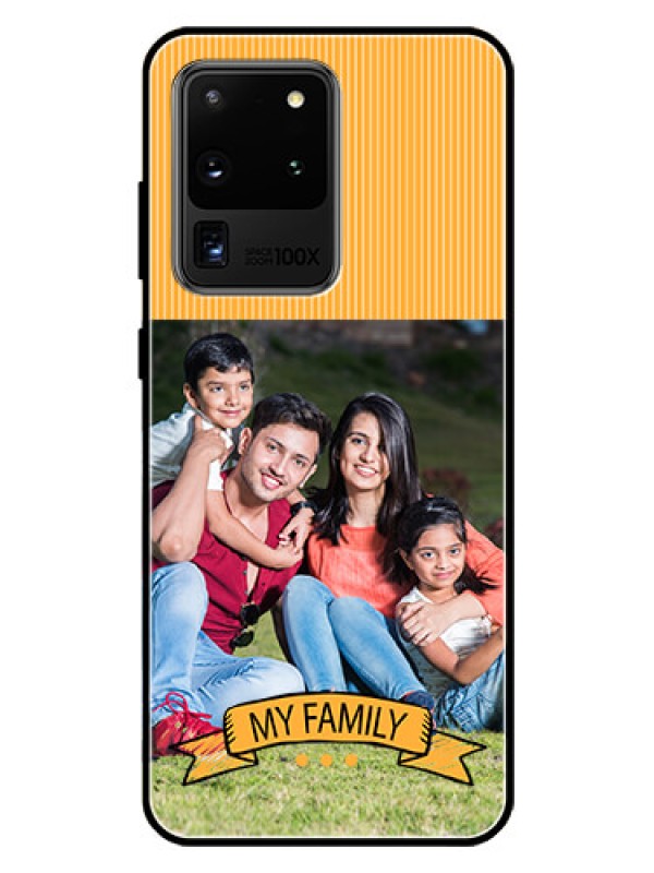 Custom Galaxy S20 Ultra Custom Glass Phone Case  - My Family Design