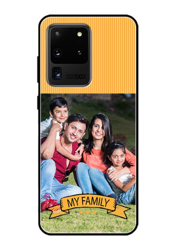 Galaxy S20 Ultra Custom Glass Phone Case  - My Family Design