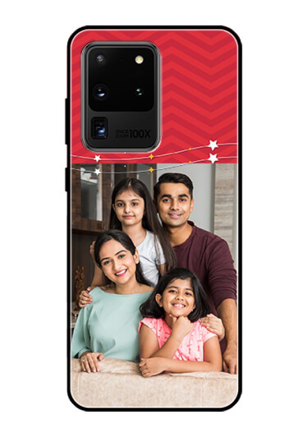 Galaxy S20 Ultra Personalized Glass Phone Case  - Happy Family Design