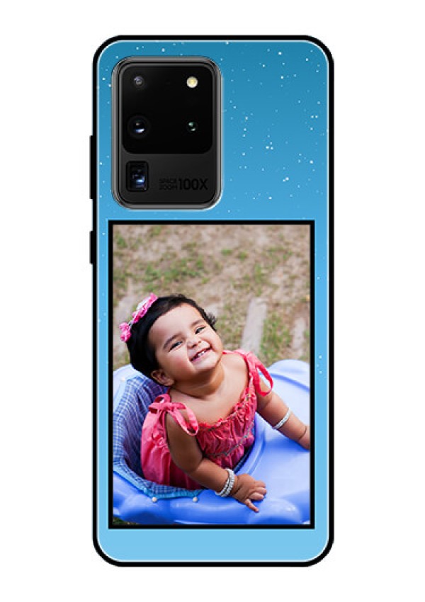 Galaxy S20 Ultra Custom Glass Mobile Case  - Wave Pattern Colorful Design