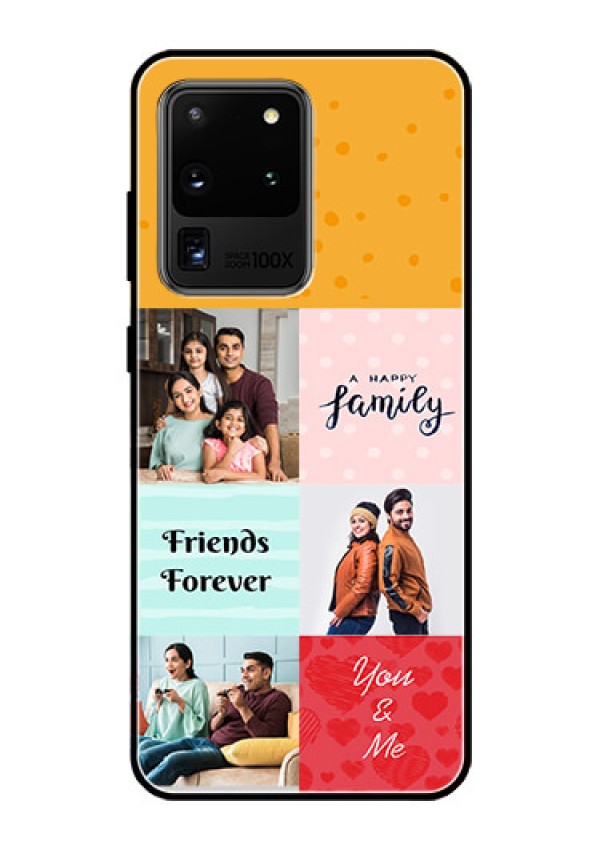 Galaxy S20 Ultra Personalized Glass Phone Case  - Images with Quotes Design