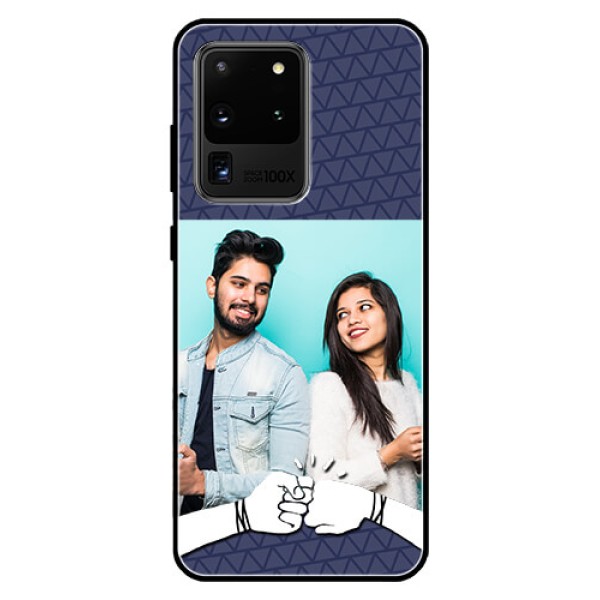 Galaxy S20 Ultra Photo Printing on Glass Case  - with Best Friends Design  