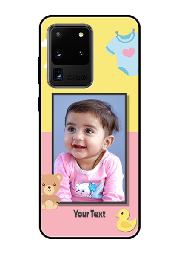 Galaxy S20 Ultra Photo Printing on Glass Case  - Kids 2 Color Design