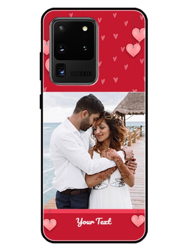 Custom Galaxy S20 Ultra Custom Glass Phone Case  - Valentines Day Design