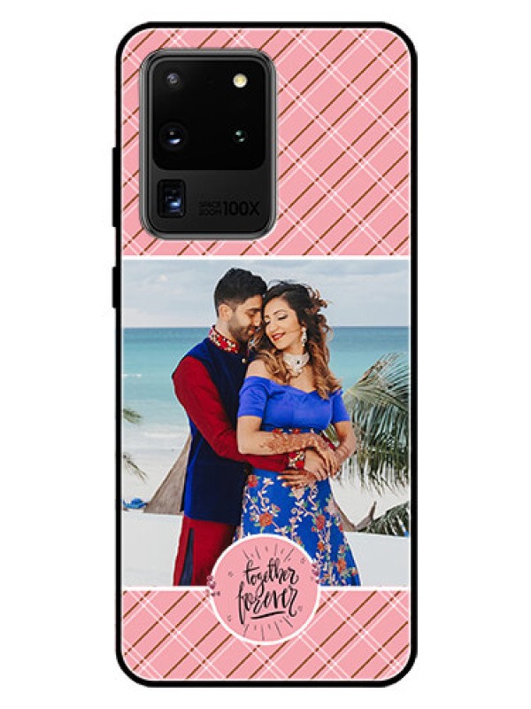 Custom Galaxy S20 Ultra Personalized Glass Phone Case  - Together Forever Design