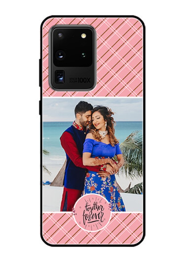 Galaxy S20 Ultra Personalized Glass Phone Case  - Together Forever Design