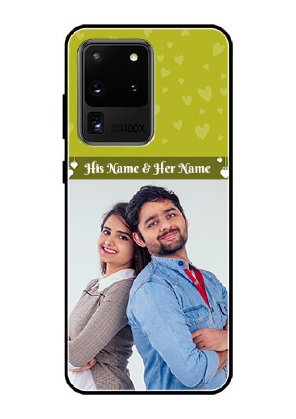 Galaxy S20 Ultra Custom Glass Phone Case  - You & Me Heart Design