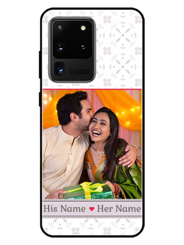 Custom Galaxy S20 Ultra Custom Glass Mobile Case  - with Photo and Ethnic Design