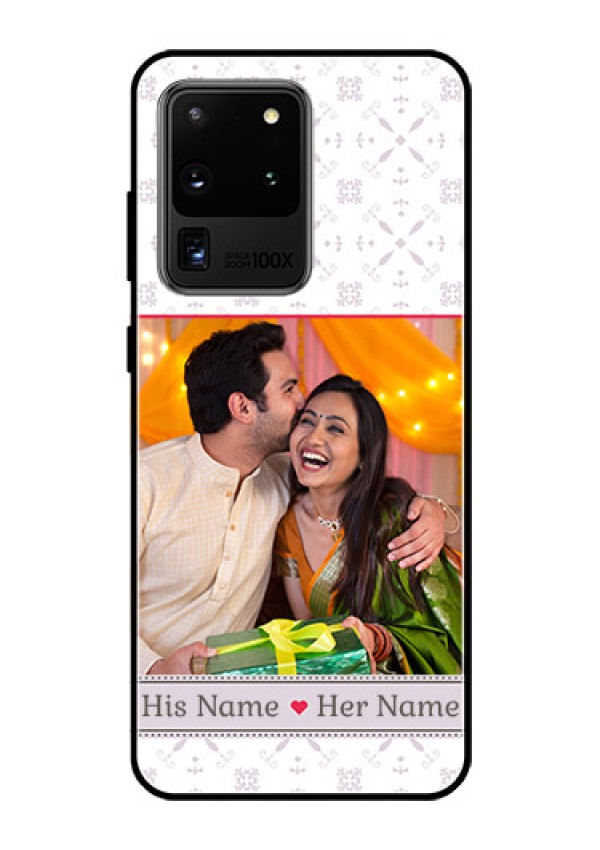 Galaxy S20 Ultra Custom Glass Mobile Case  - with Photo and Ethnic Design