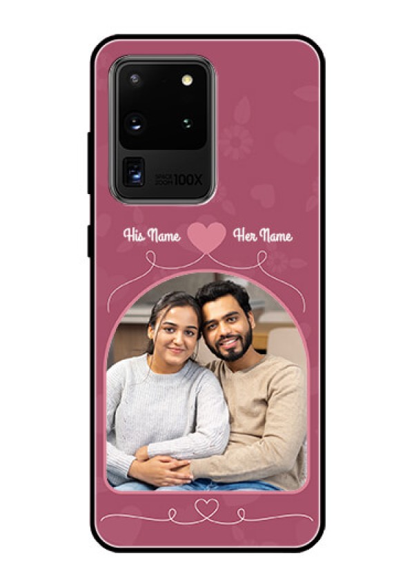 Galaxy S20 Ultra Photo Printing on Glass Case  - Love Floral Design