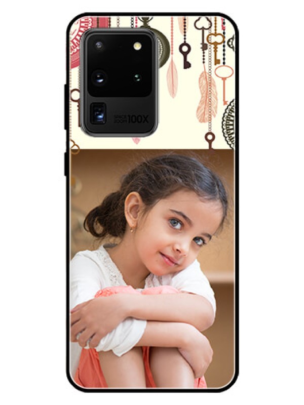 Custom Galaxy S20 Ultra Custom Glass Mobile Case  - Boho Style Design