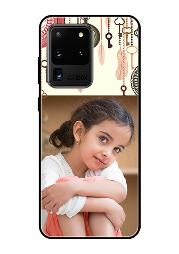 Galaxy S20 Ultra Custom Glass Mobile Case  - Boho Style Design