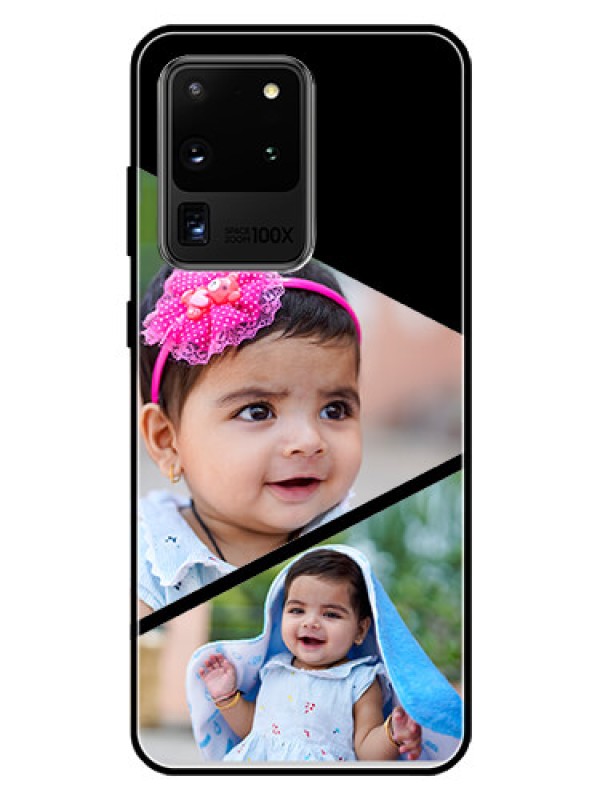 Custom Galaxy S20 Ultra Custom Glass Phone Case  - Semi Cut Design