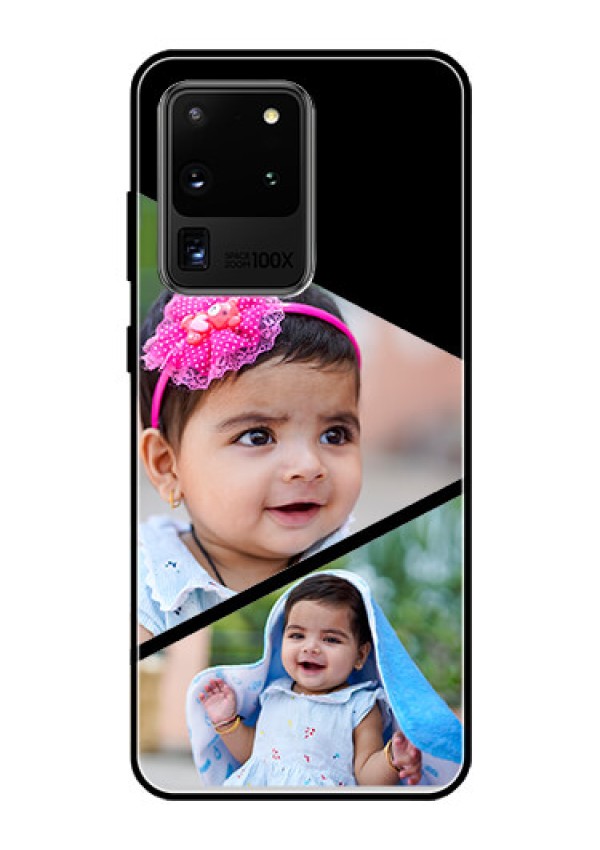 Galaxy S20 Ultra Custom Glass Phone Case  - Semi Cut Design
