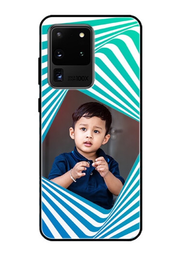 Galaxy S20 Ultra Personalized Glass Phone Case  - Abstract Spiral Design