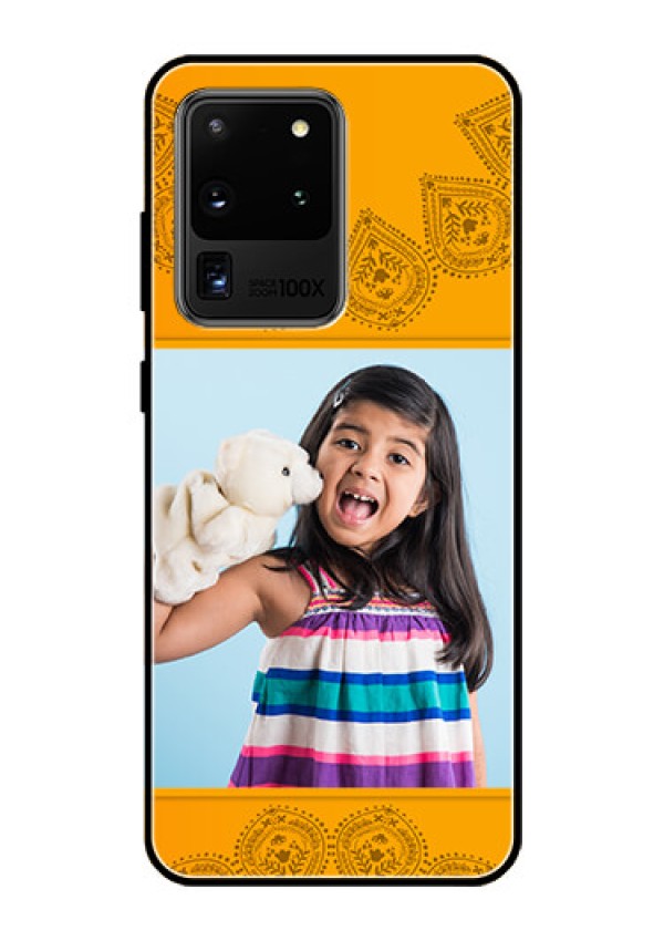 Galaxy S20 Ultra Personalized Glass Phone Case  - Photo Wedding Design 