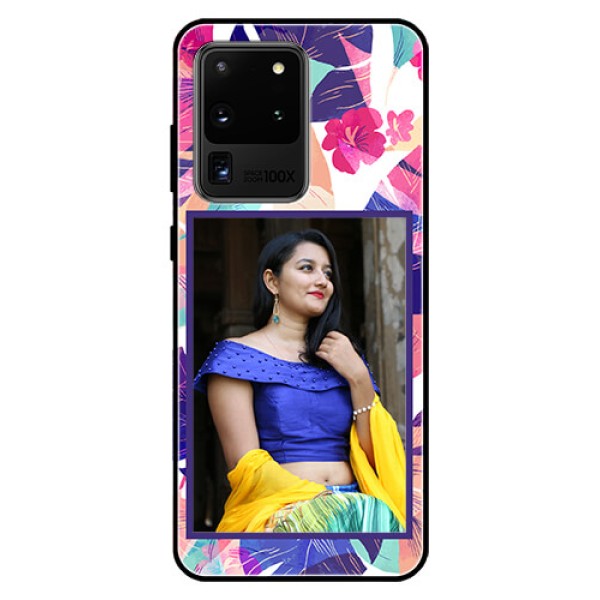 Galaxy S20 Ultra Custom Glass Mobile Case - Abstract Floral Design Galaxy S20 Ultra Custom Glass Mobile Case - Abstract Floral Design