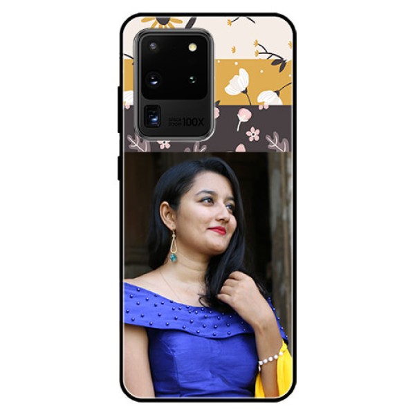 Galaxy S20 Ultra Custom Glass Phone Case  - Stylish Floral Design