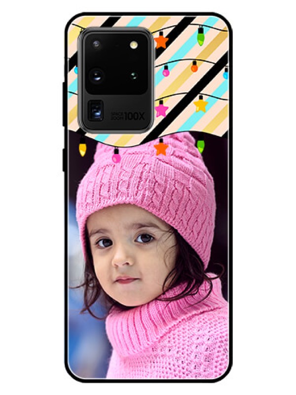 Custom Galaxy S20 Ultra Custom Glass Mobile Case  - Lights Hanging Design