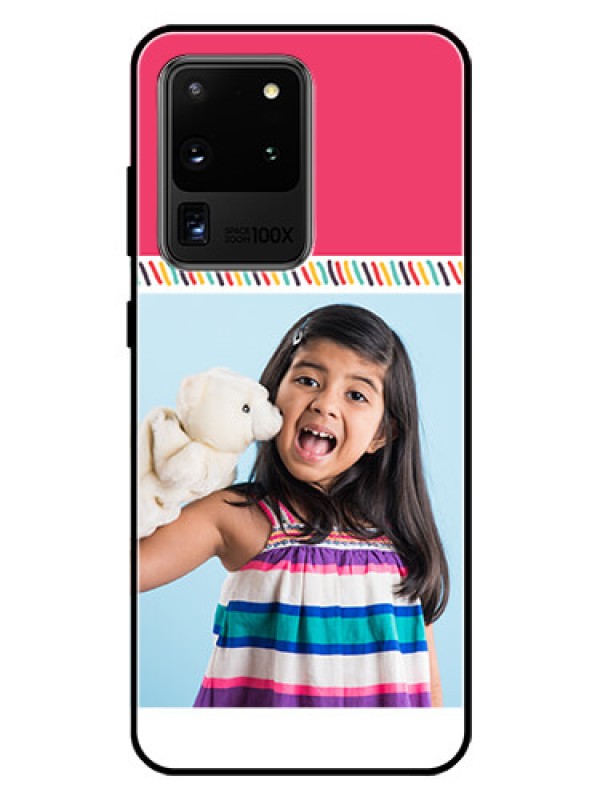 Custom Galaxy S20 Ultra Personalized Glass Phone Case  - Line art design