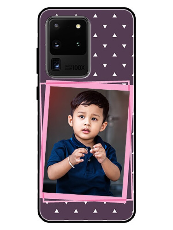 Custom Galaxy S20 Ultra Custom Glass Mobile Case  - Triangle Pattern Dotted Design