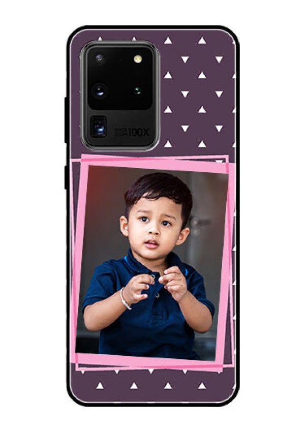 Galaxy S20 Ultra Custom Glass Mobile Case  - Triangle Pattern Dotted Design