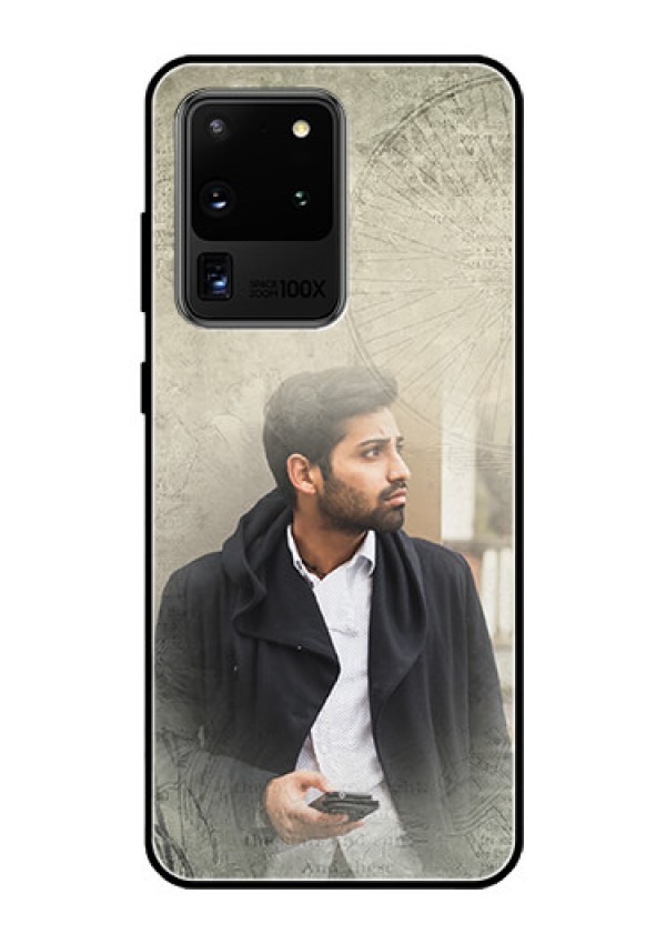 Galaxy S20 Ultra Custom Glass Phone Case  - with vintage design
