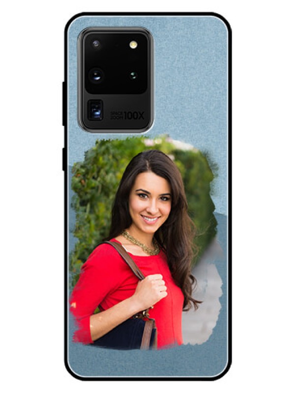 Custom Galaxy S20 Ultra Custom Glass Mobile Case  - Grunge Line Art Design