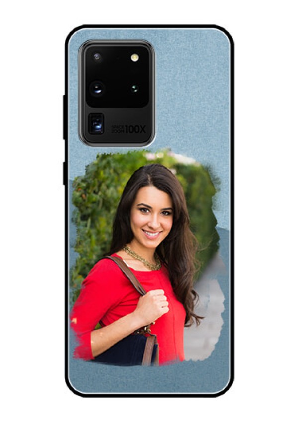 Galaxy S20 Ultra Custom Glass Mobile Case  - Grunge Line Art Design