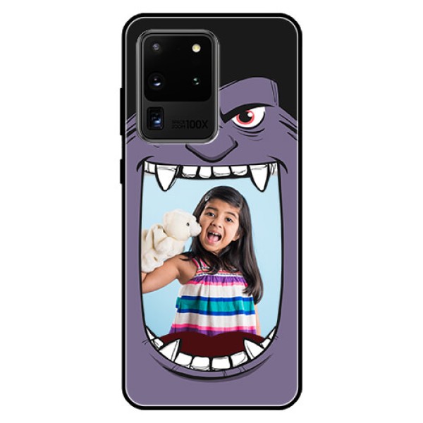 Galaxy S20 Ultra Custom Glass Phone Case - Angry Monster Design Galaxy S20 Ultra Custom Glass Phone Case - Angry Monster Design