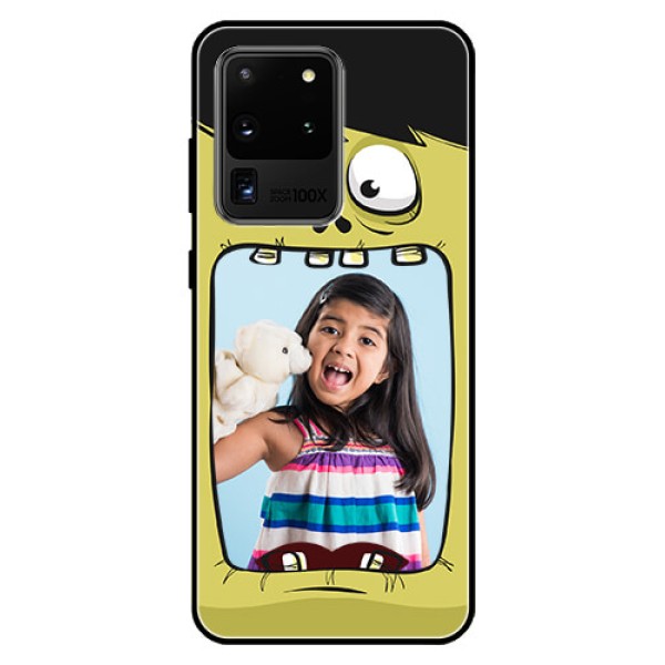 Galaxy S20 Ultra Personalized Glass Phone Case - Cartoon monster back case Design Galaxy S20 Ultra Personalized Glass Phone Case - Cartoon monster back case Design