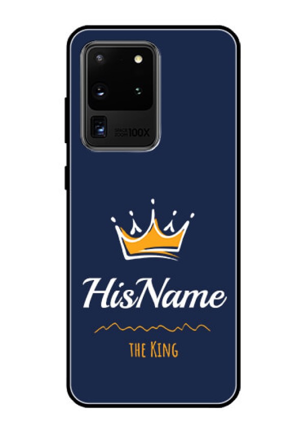 Galaxy S20 Ultra Glass Phone Case King with Name